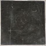 Vintage black natural stone "marble" pedestal or side table