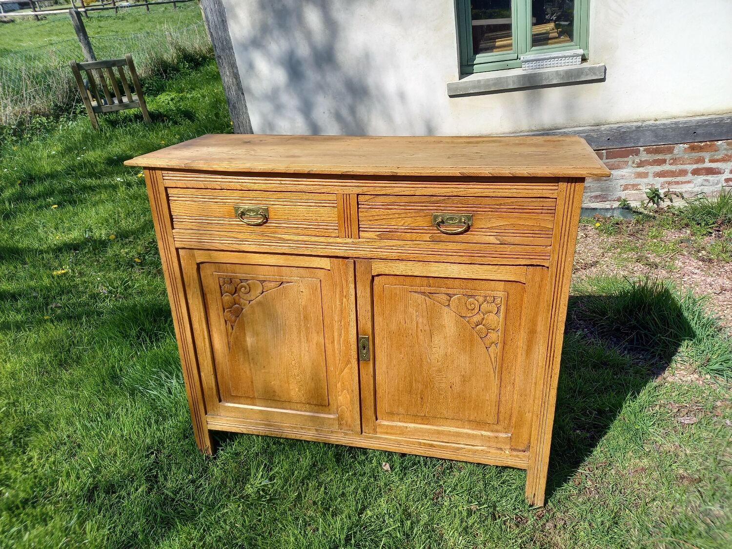 Art Deco sideboard 1930 2 doors 2 drawers