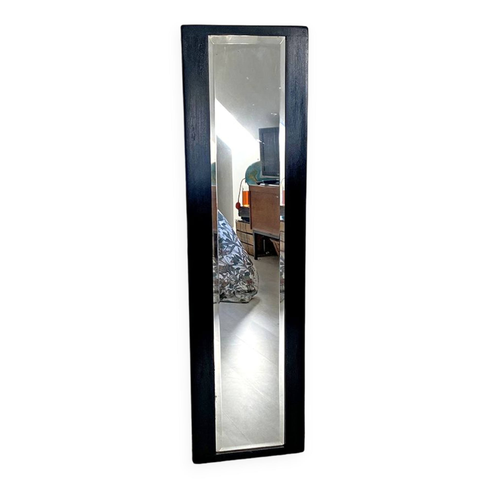 Black beveled mirror