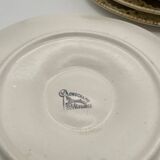 10 Longchamp earthenware oyster plates, 1960