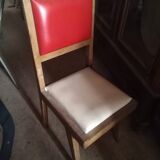 60 year table with 3 chairs and a bench