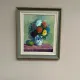 Original Swedish Oil on Canvas – “Asters in a Ceramic Vase” by Eric Lundgren – Signed – Vintage and Framed – 60 × 54 cm (23.6" × 21.3")