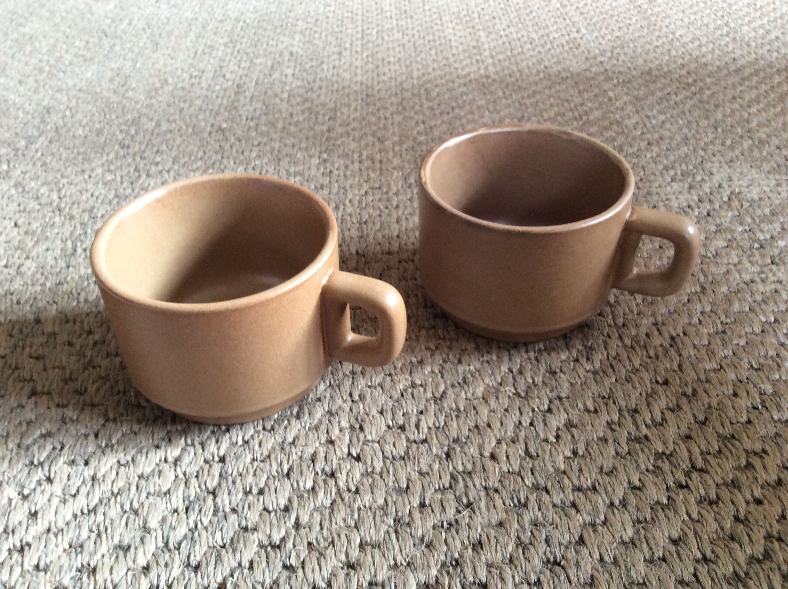 Duo of sandstone cups