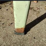 Paire de chaises de bar de couleur verte style usine