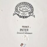 2 assiettes Régence Sarreguemines 1900