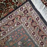 Vintage 1950s Persian Qum silk rug 72cm x 140cm