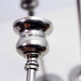 Set of 3 silver metal candle holders