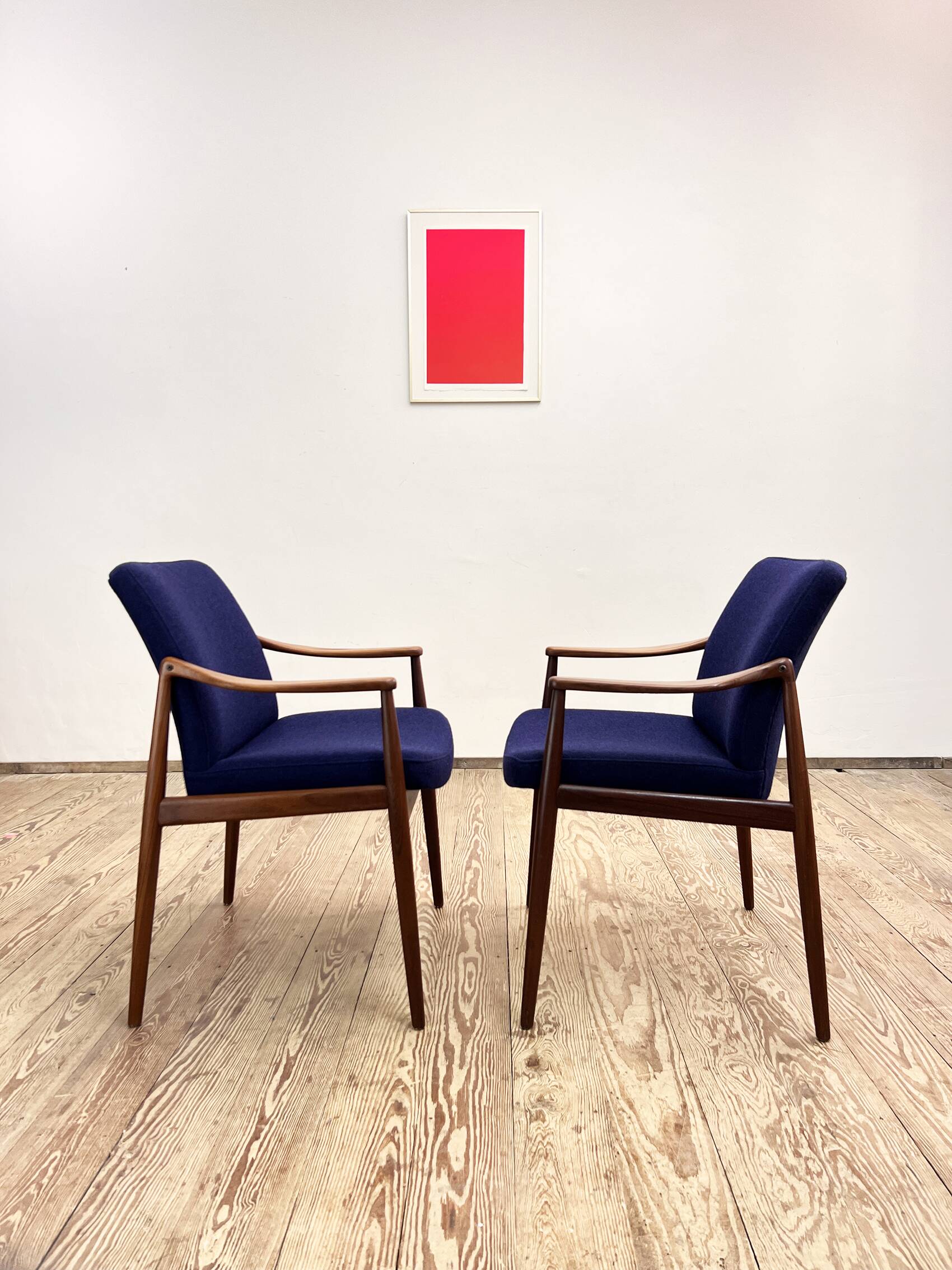 Two Mid-Century Modern Teak Armchairs by Hartmut Lohmeyer for Wilkhahn, 1950s