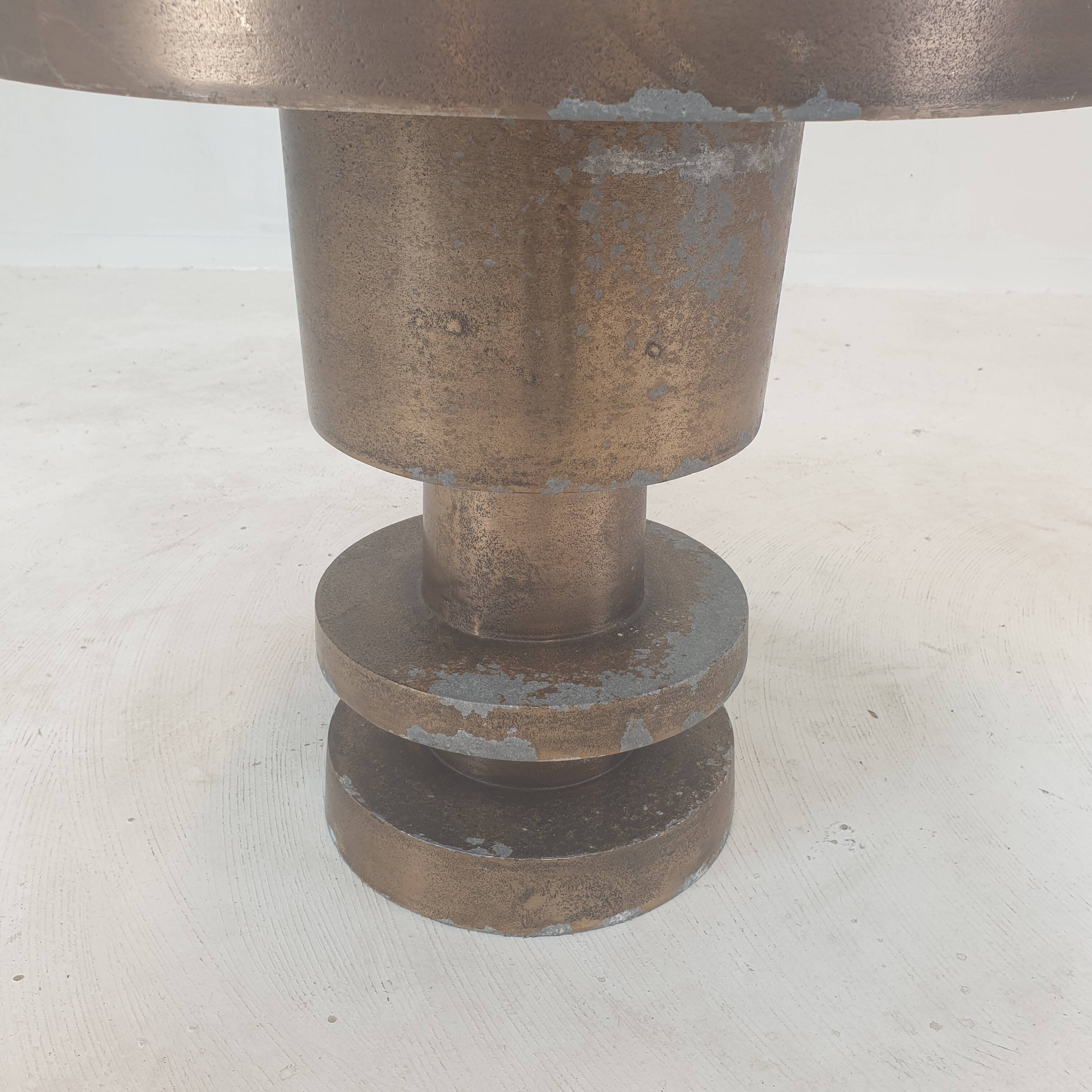 Round Metal Coffee or Side Table, 1970's