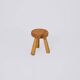 Scandinavian Ingvar Hildingsson stool, beech and ash, 1970, Sweden.