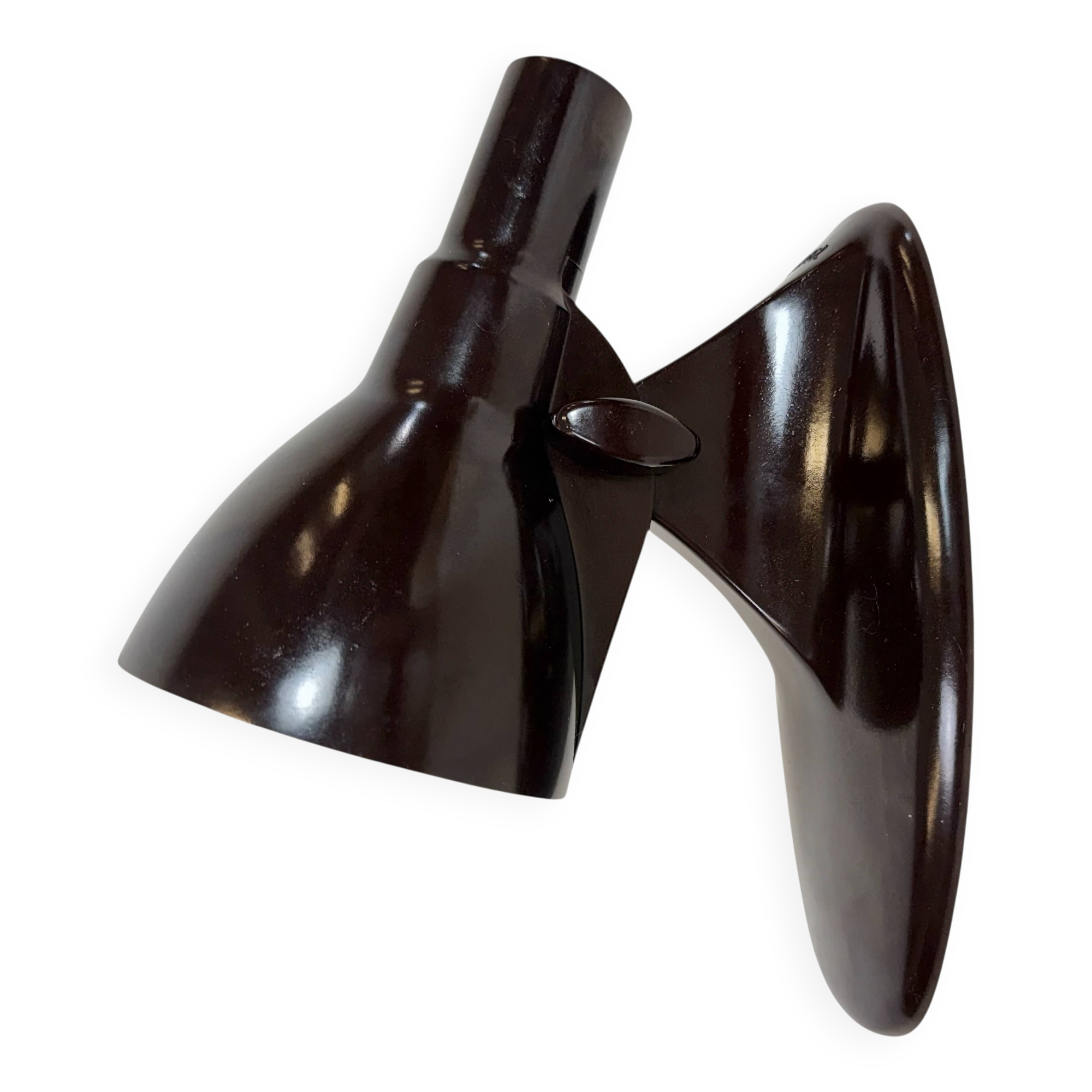 Vintage Midcentury Brown Bakelite Wall Light, 1950s