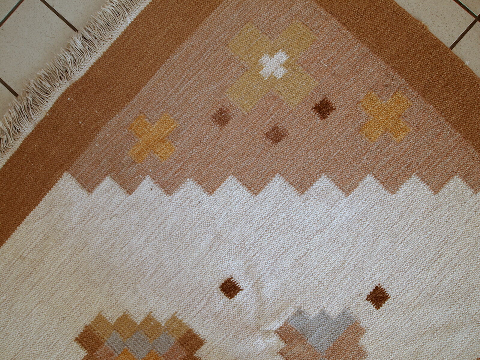 Vintage Persian Ardabil handmade carpet 200cm x 285cm 1960s, 1C669