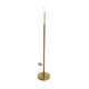 Scandinavian floor lamp in oak and metal, Sweden, 1950