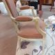 Fauteuil bois laqué blanc style Louis XVI