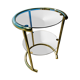 Glass and brass side table