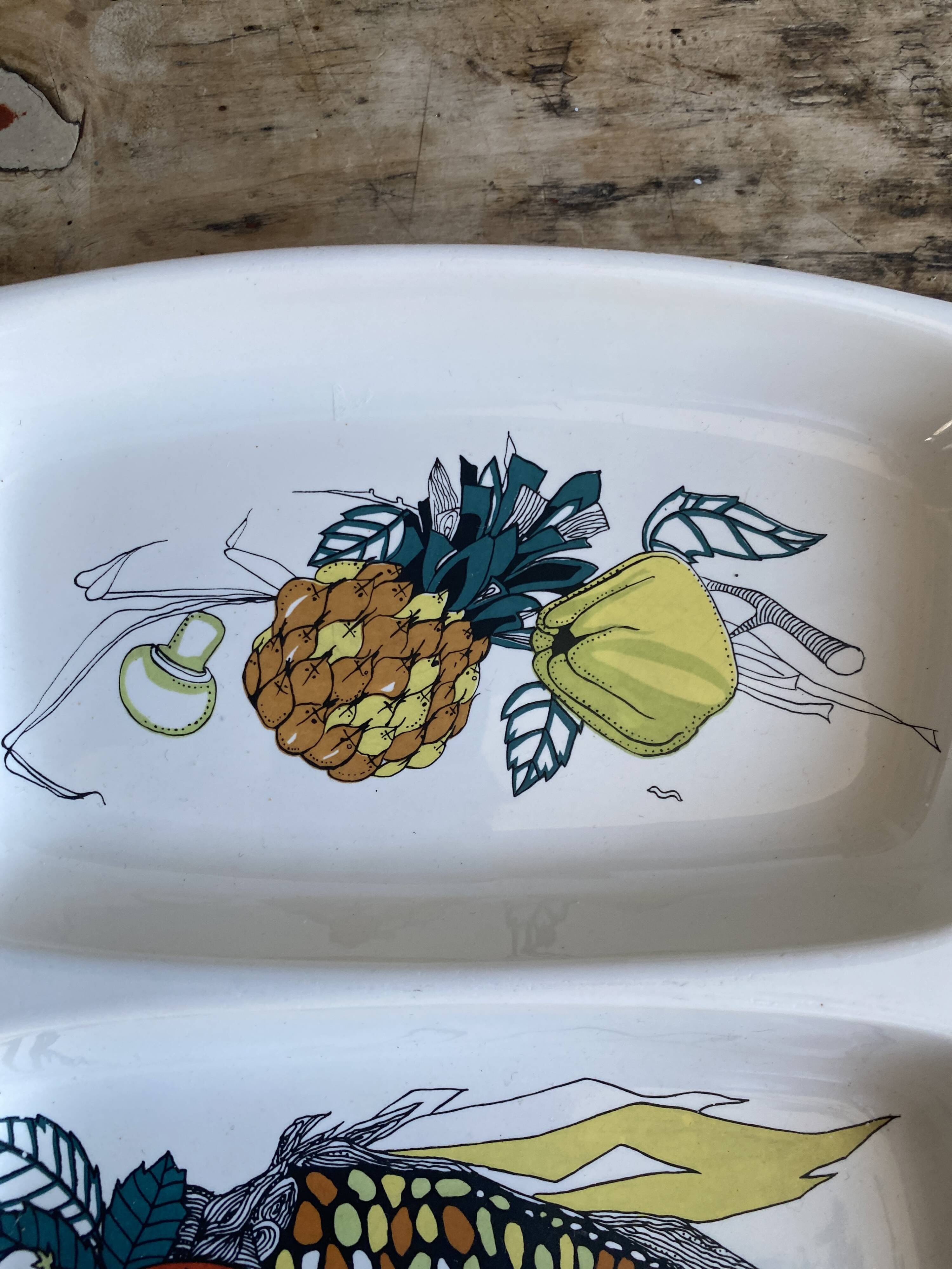 Serving dish Villeroy & Boch Luxembourg - Vintage 70s - 4 compartments