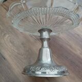 Compotier in molded glass and regulated foot
