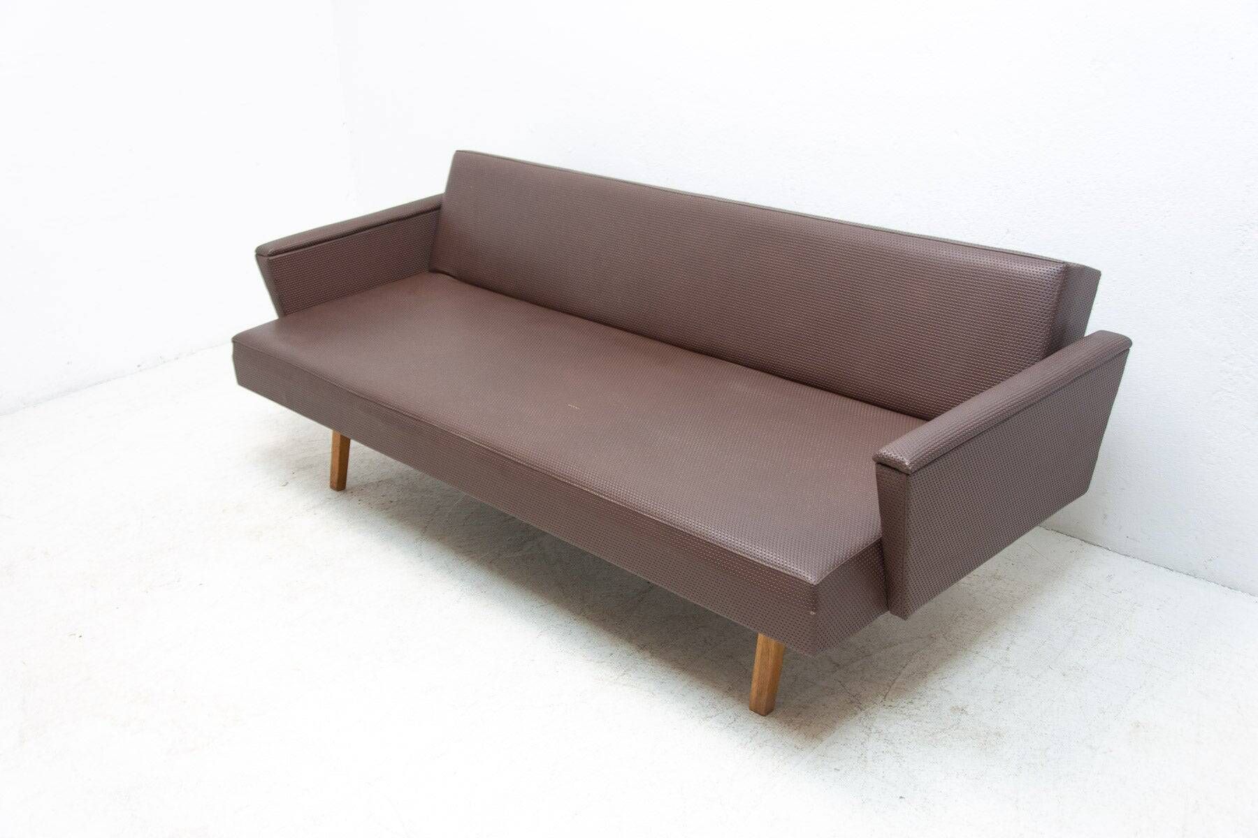 Vintage Eastern Bloc sofa, mid-century seating, 1970s, Czechoslovakia