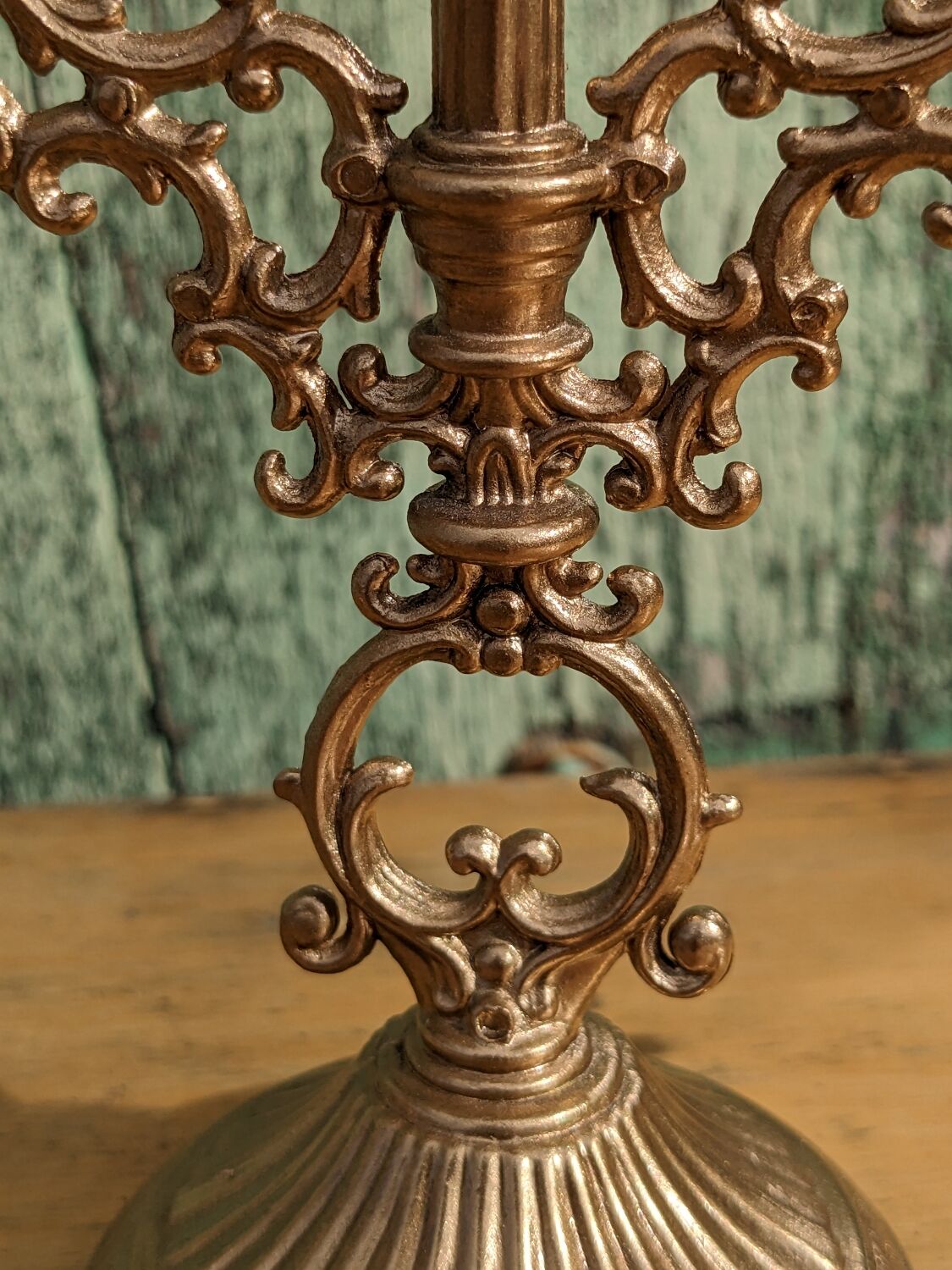 Pair of golden candlesticks