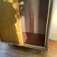 Large vintage Scandinavian wardrobe with two sliding doors.