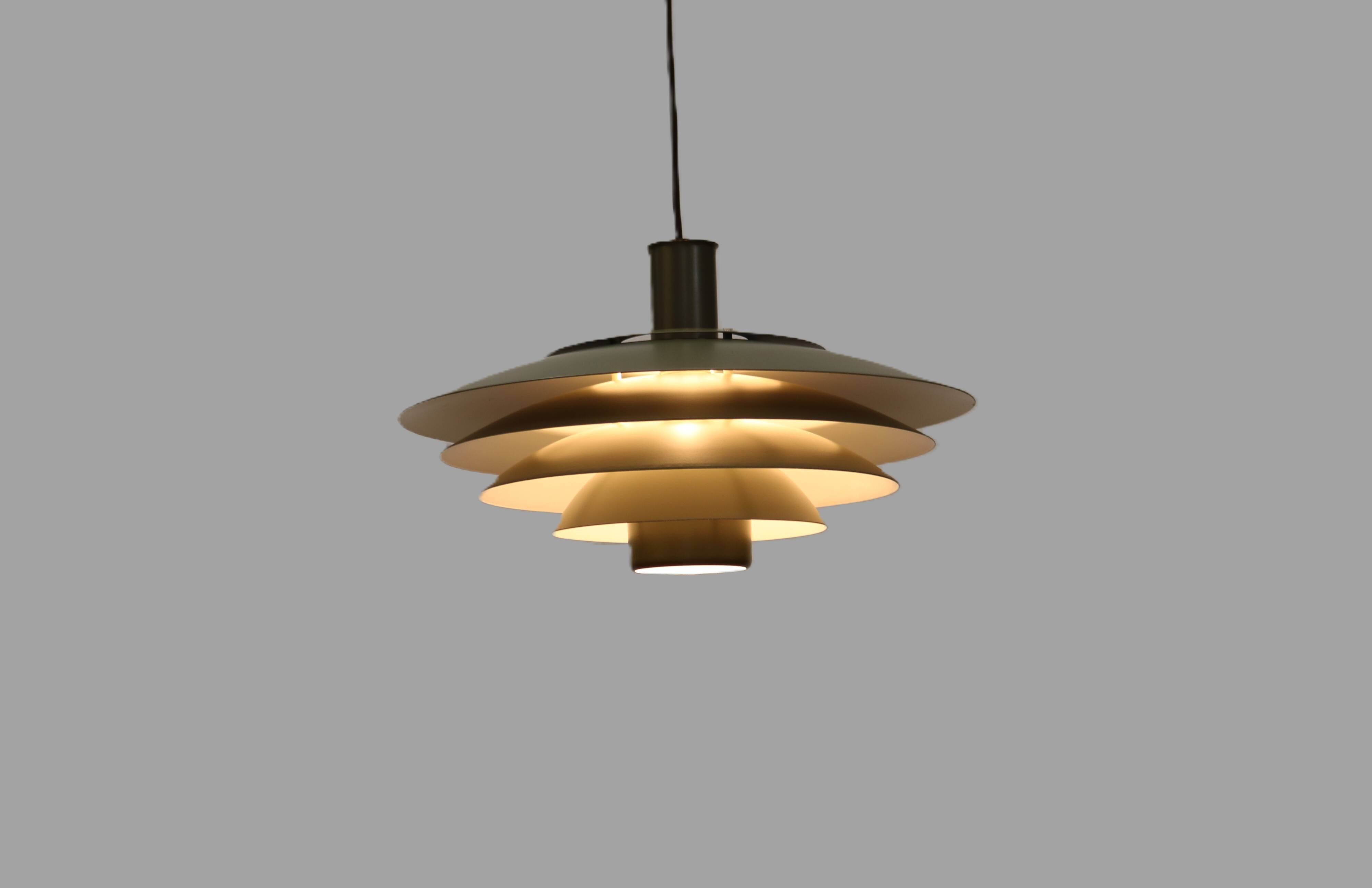 Unique green-coloured Nordic pendant lamp by Form Light model 52610, Denmark.