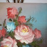 Painting on isorel - flowers