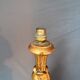 Vintage Art Deco Pineapple Lamp Base in Wood & Gold