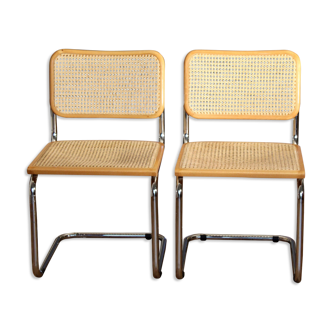 Pair of Marcel Breuer chairs canned reissued by Habitat