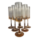 Set of 6 champagne glasses – Studio Nova – Parc Avenue Green Pink – A