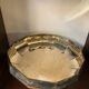 Hammered silver metal cup on stand, tweek-shaped, 1970s