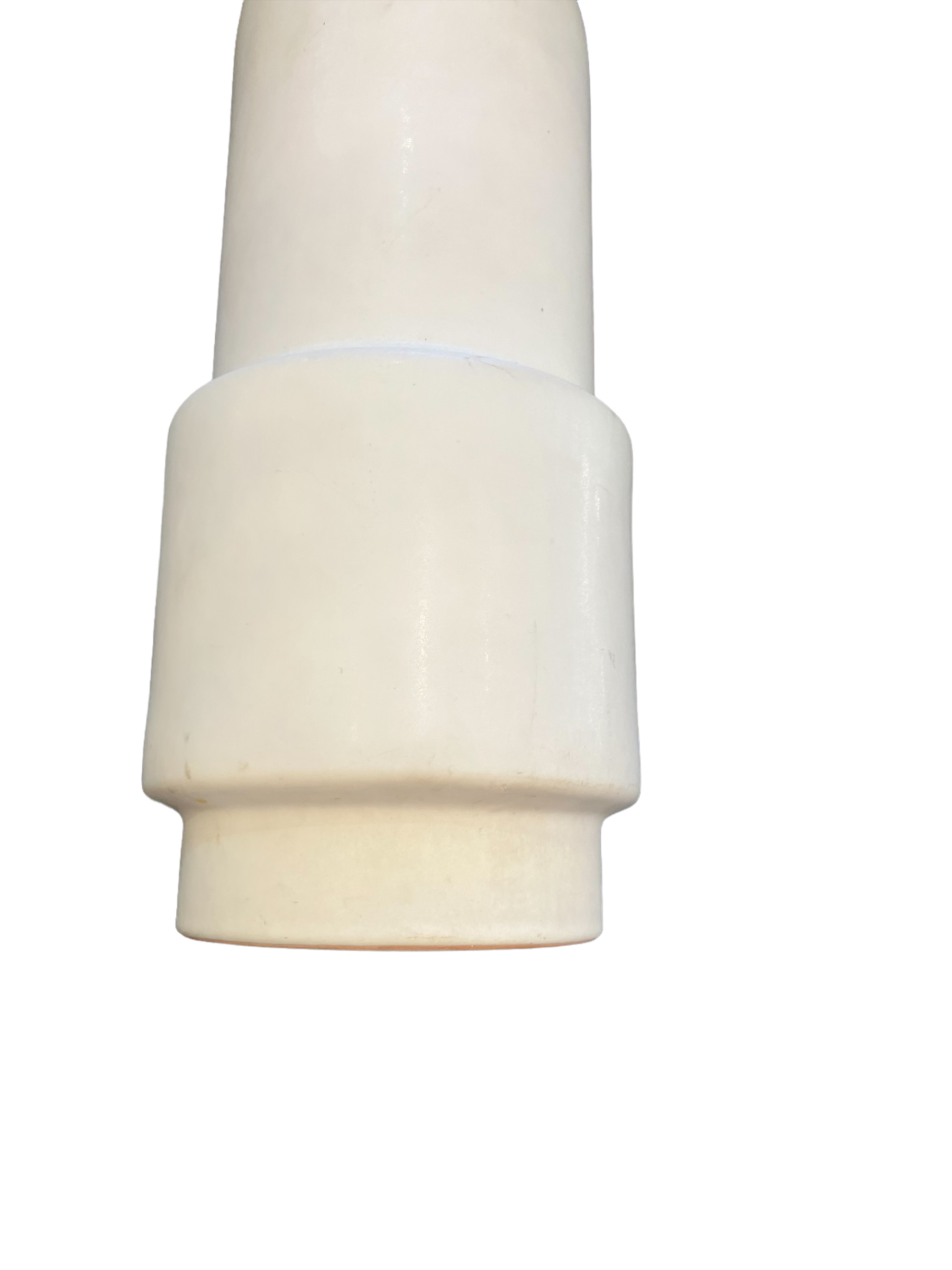 Cylindrical vase 1960 in white ceramic