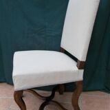 Chaise française style Louis XIV du XIXe siècle récemment rembourrée et restaurée