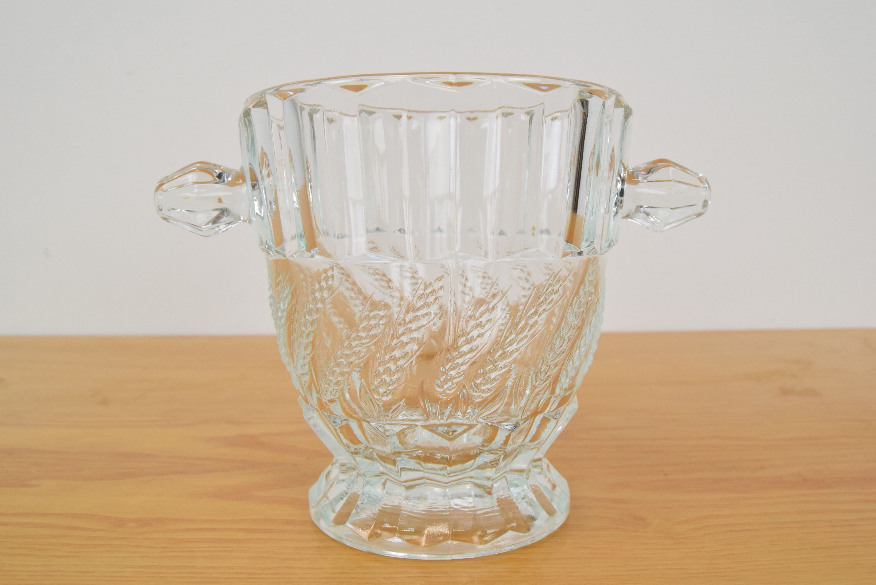 Mid-century glass vase,bohemia glass,1970