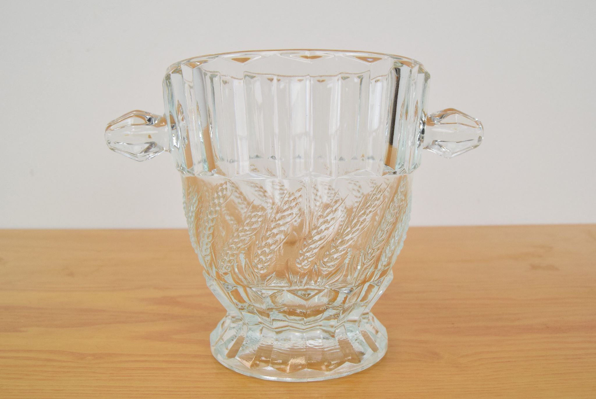 Vase en verre, verre de Bohême, années 1970