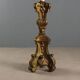 Lampe en bois sculpté et doré avec abat-jour en tissu, Italie, XIXe siècle