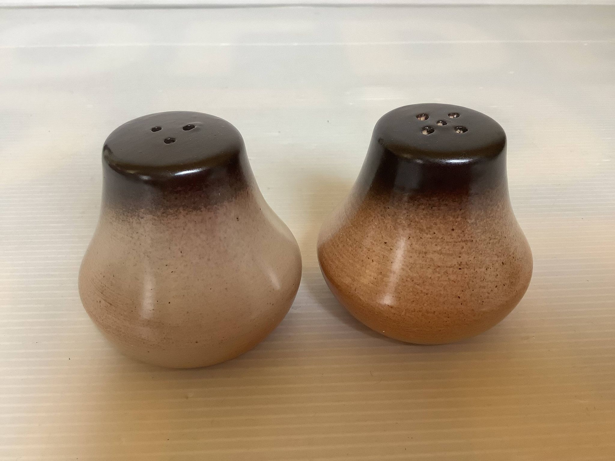 Sel et poivre céramique marron beige