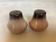 Brown beige ceramic salt and pepper