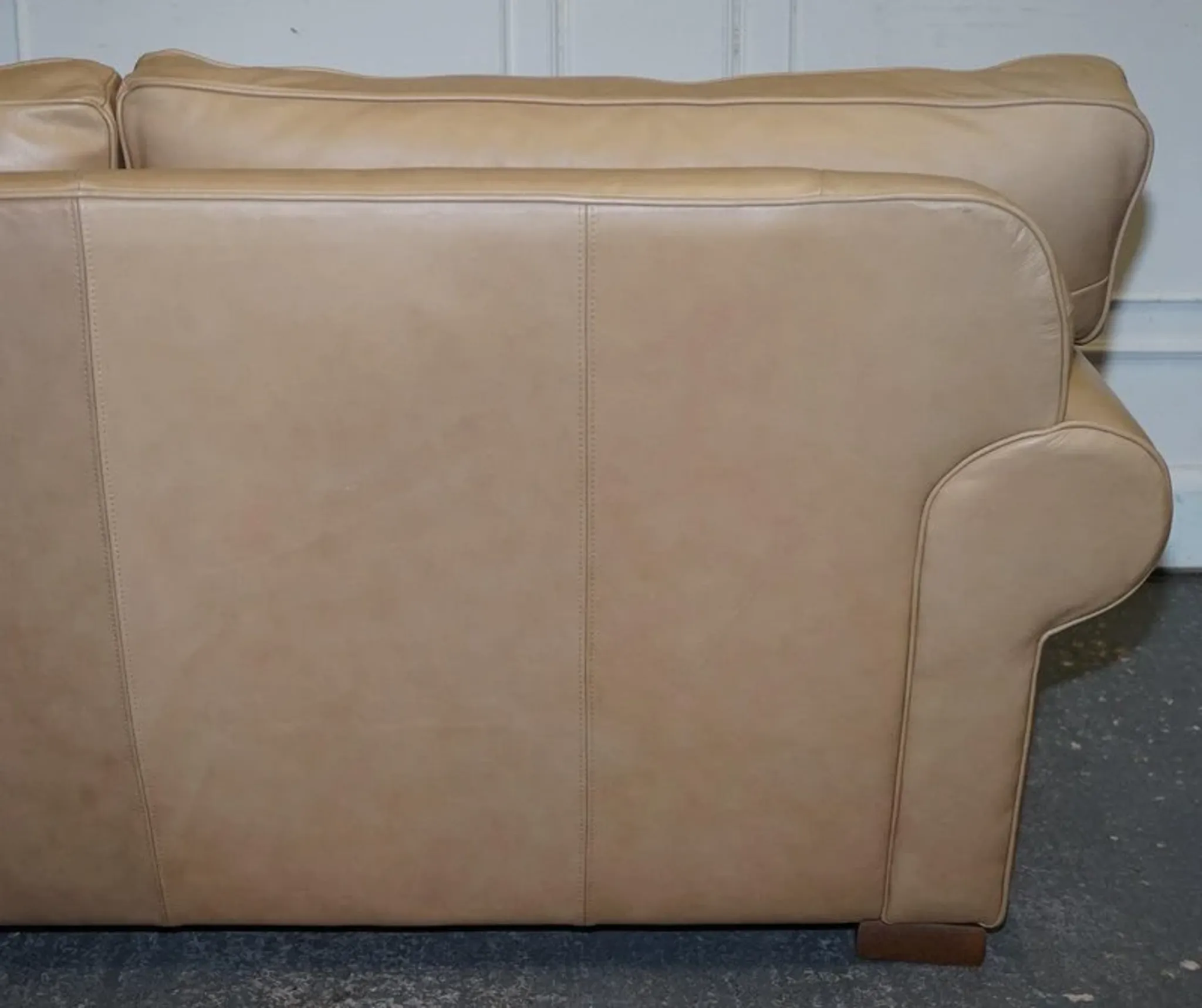 Brown Leather Two-Seater Sofa by Multi York England