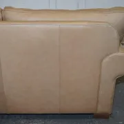 Brown Leather Two-Seater Sofa by Multi York England