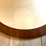 Vintage round mirror Scandi 1960-1980's teak