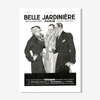 Affiche vintage années 30 Belle Jardiniere lingerie 30x40cm