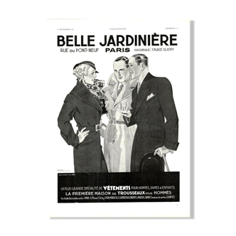 Affiche vintage années 30 Belle Jardiniere lingerie 30x40cm