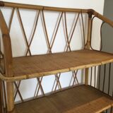Library shelf in rattan 50s