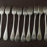 Silver metal cutlery