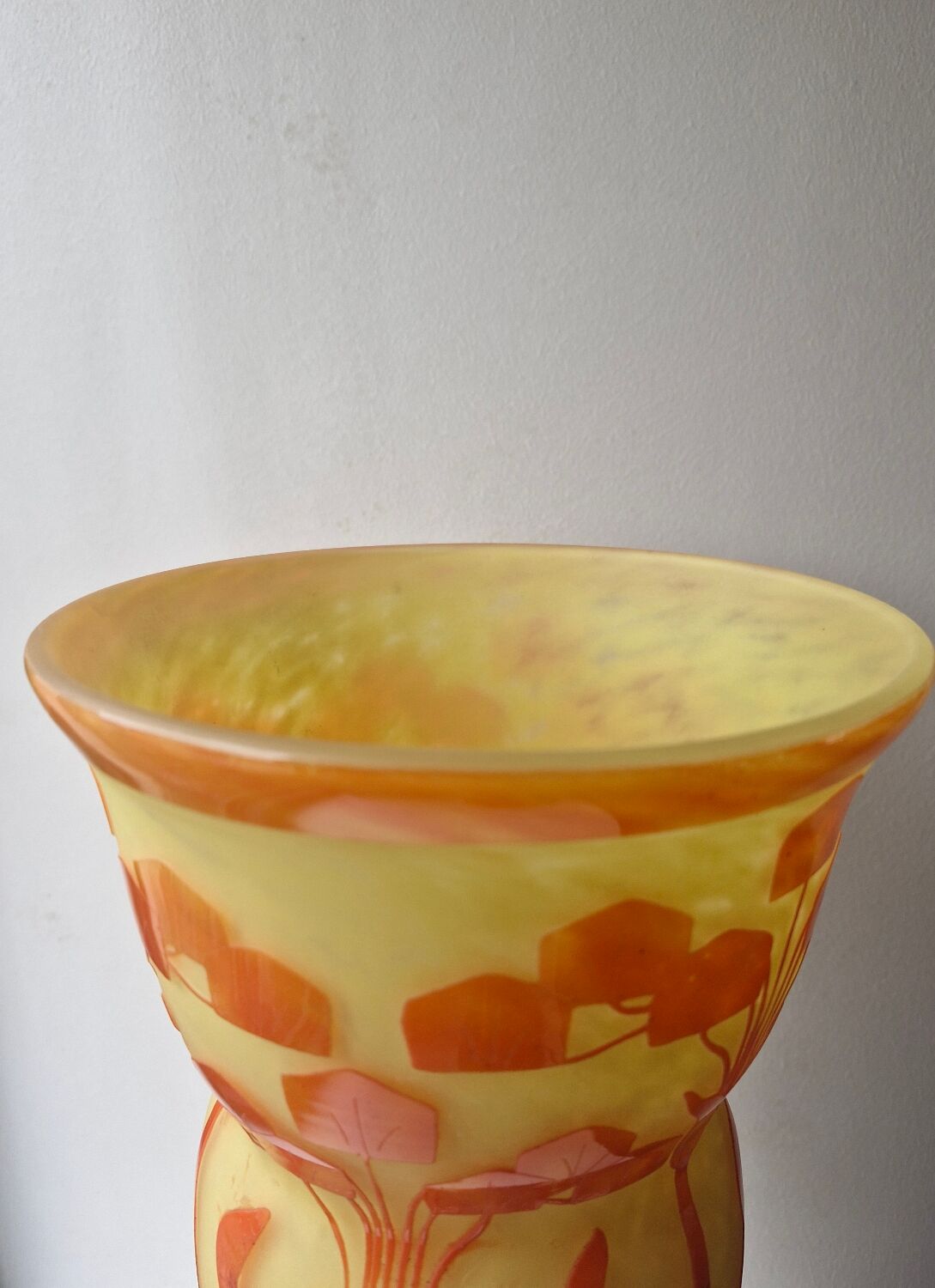 French Glass Vase Schneider