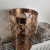 Quatrefoil gold metal vase