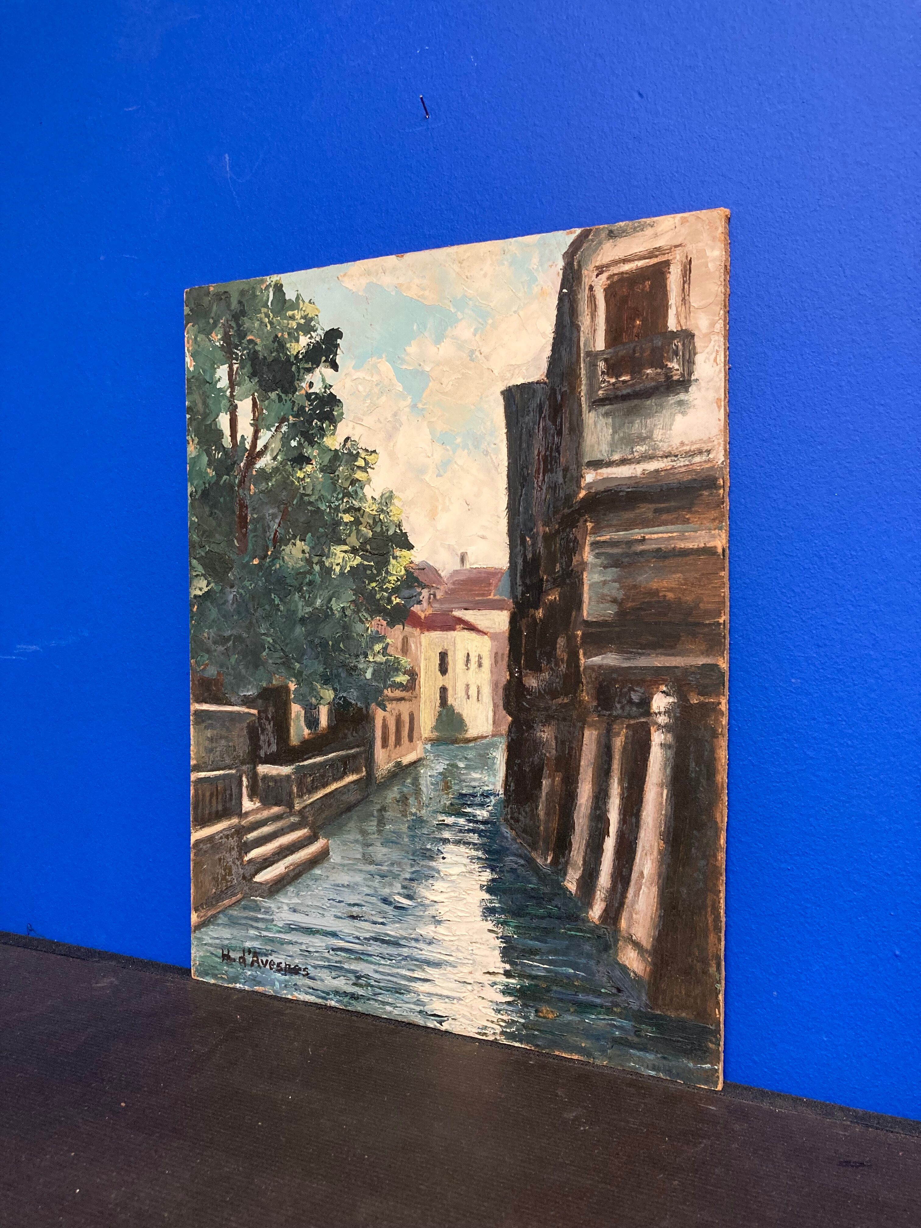 Vintage stream panel oil