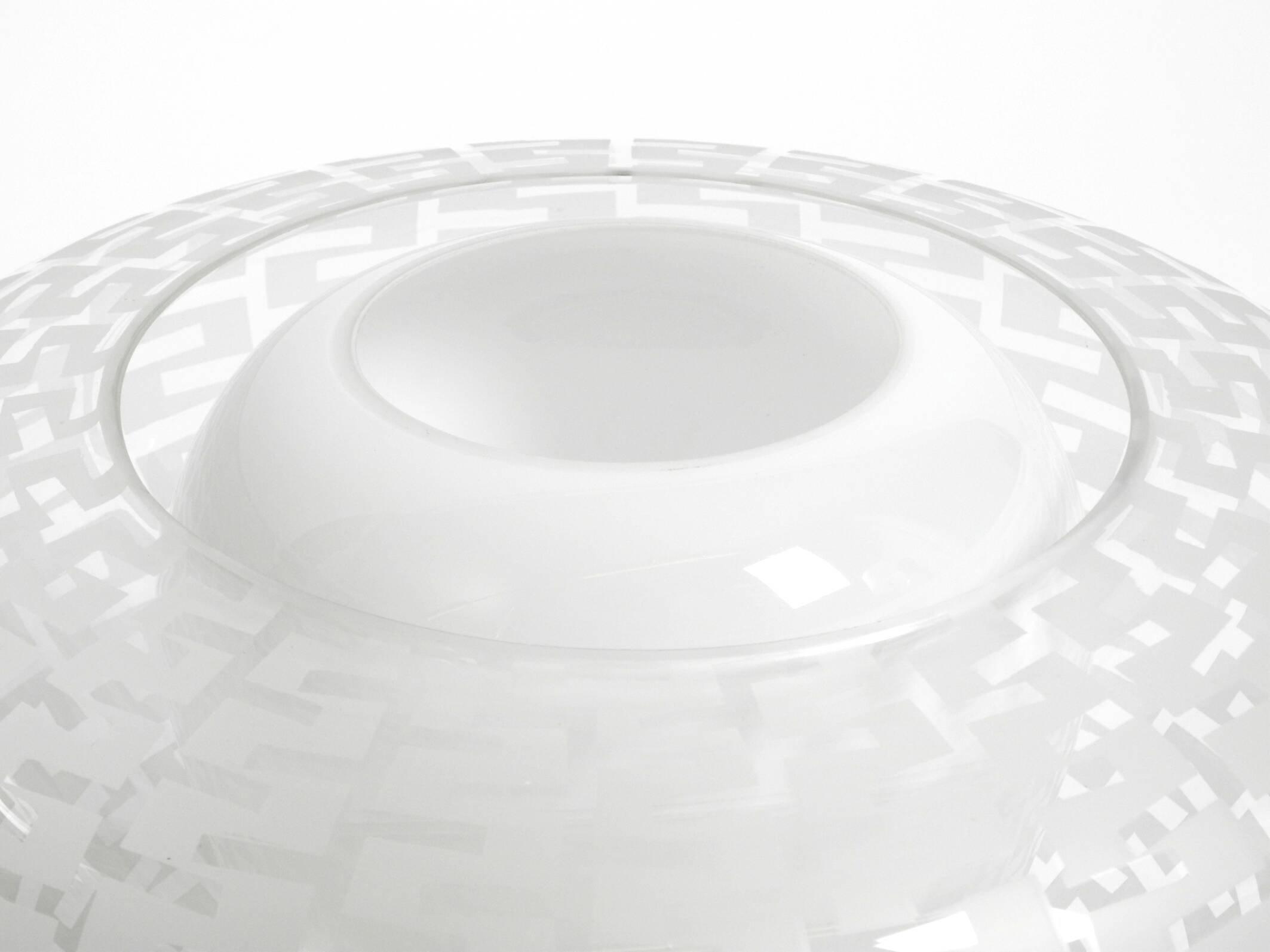 Original large Mid Century double glass ceiling lamp by Wilhelm Wagenfeld f