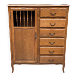 Armoire Louis XV avec tringle et 6 tiroirs