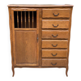 Louis XV wardrobe with rod and 6 drawers